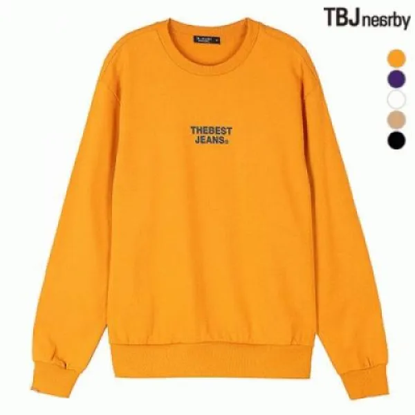  엔터식스 티비제이 유니 레터링 기모맨투맨t194ts100p