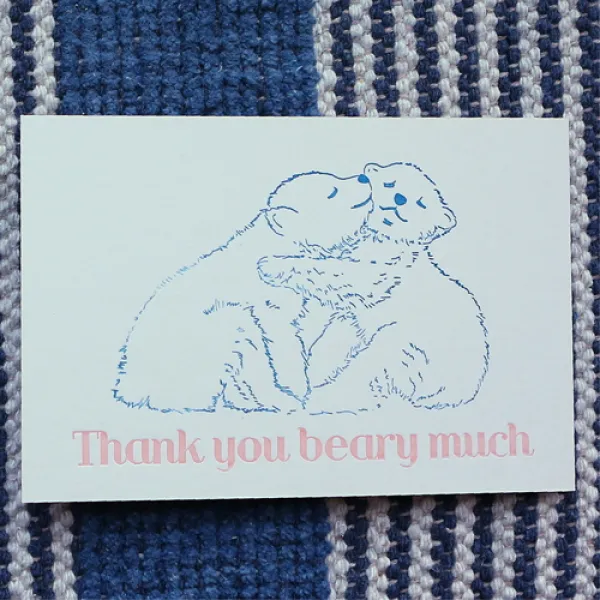 [바보사랑]Thank you Beary much 땡큐베어리머치 레터프레스엽서