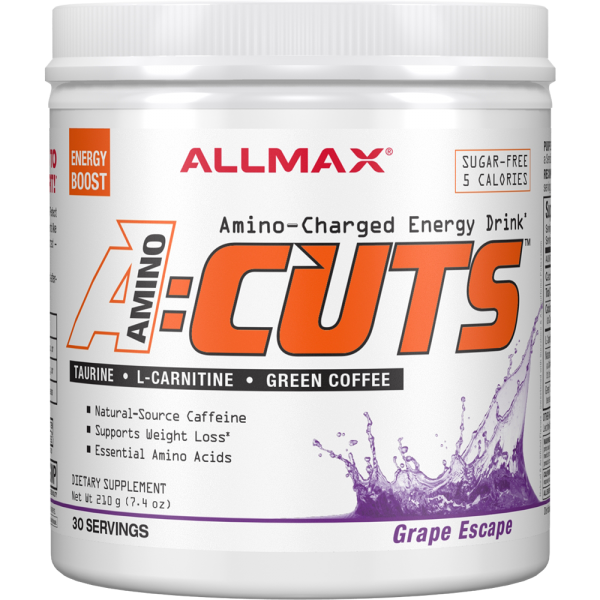 Allmax A 컷 아미노 차지드 에너지 드링크 그레이프 이스케이프 Grape Escape 210g