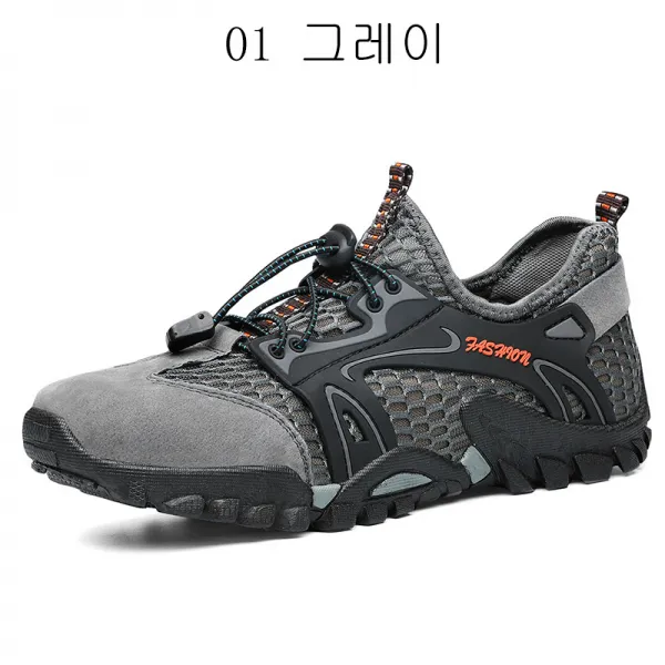DALIN 남성화 여름 통기 메쉬화 남성 아웃도어 스니커즈 메쉬 운동화 등산 트레킹화 소프트내막 ST37 A10