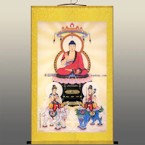 불교용품 문수보현보살 비로차나불 롤액자그림, 01