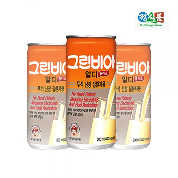 정식품 그린비아 알디플러스 투석환자영양식 200ml x 30캔, 1박스
