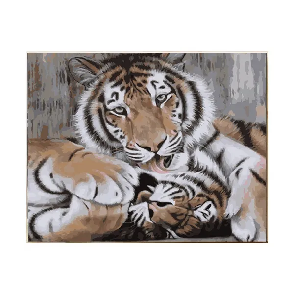 Hy Diy 색을 메우다 유화 풍경 자기 그림 장식화 동물화 선물 홈스쿨링 미술놀이 Al 40*50cm 2+무료 배송 6432희롱