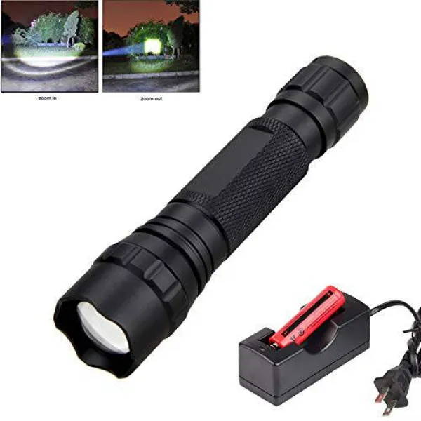 WINDFIRE LED 전술적 인 손전등 Zoomable 높은 루멘 단일 모드 방수 핸, 상세내용참조