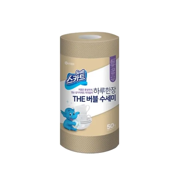 스카트 하루 한 장 The 버블 수세미 50p, 베이지, 1개