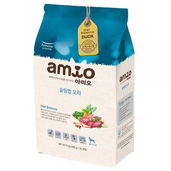 유기농 강아지 건식사료 슬림업 오리 5kg 허약견 영양, 1개