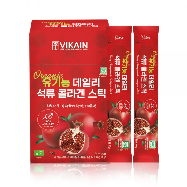 석류젤리 콜라겐젤리 유기농 석류 콜라겐 젤리 스틱 저분자 피쉬 어류 수용성 콜라갠 엘라그산 여성 피부 뷰티 식물성 골라겐 구미 터키산 성류 농축액 홈쇼핑 건강식품, 1set, 15스틱0.02kg