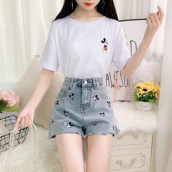 까사꼬모다 여름청반바지 소녀 큐트 13 동년배 1415 하이 중학교 16 스위트 데님반바지 커버 18