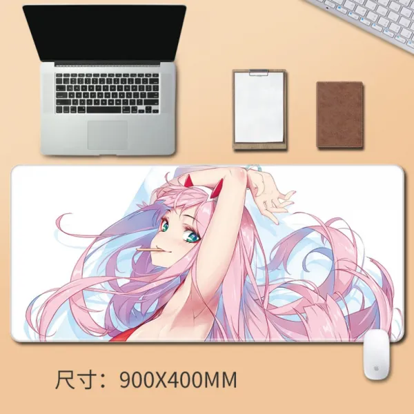 제로투 캐릭터 마우스 장패드 테이블 매트 키보드 패드, BD + 900x400mm + 4mm