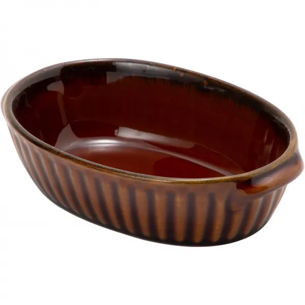 TAMAKI 그라탕 접시 집결 브라운 5 개 세트 지름 18.5 × 안길이 11.7 × 높이 4.8cm 480ml 직화 전자 레인, 1, 단일상품