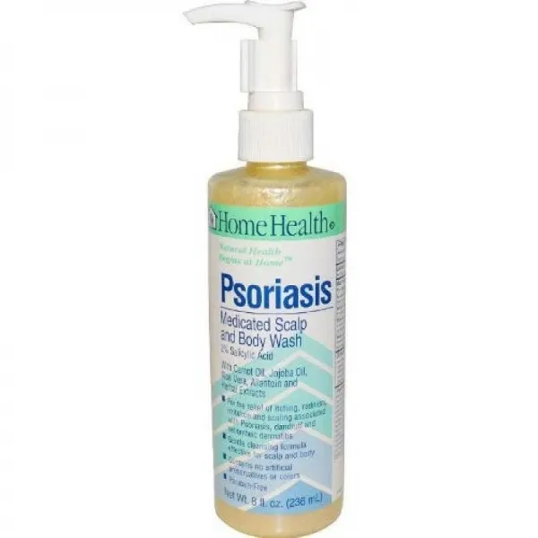 가정 건강 건선 Medicated Scalp & Body Wash-2 % 살리실산 8 액량 온스-비듬 및 지루성 피부염의 가려, 1