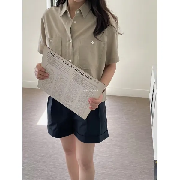 페브루어리 글로벌 갈아타다 MONIQUE 투포켓 디자인 매듭을 짓다
