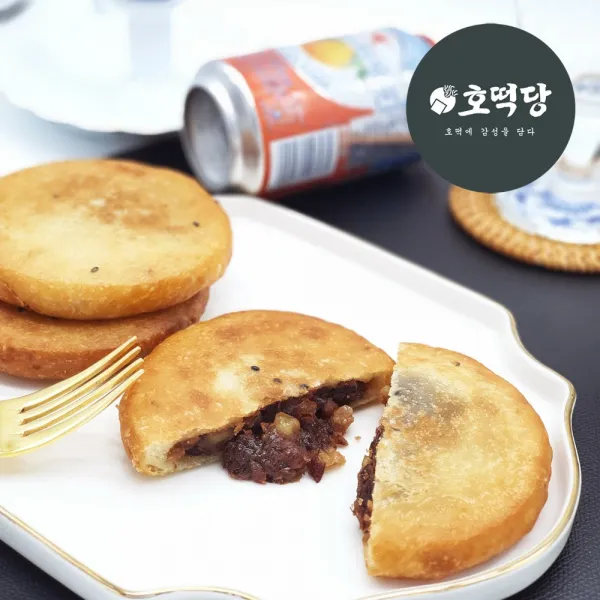 [호떡당] [신메뉴]익선동.대학로에서 줄서서먹는 호두단팥호떡 3팩(15개입), 70g, 5개입