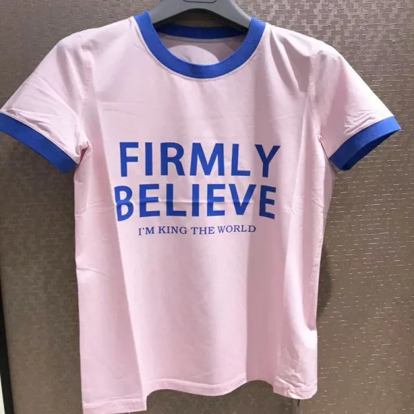 댜댜마켓 고드 알마슈 신 여름옷 뒷거래함 이니셜 프린팅반팔티셔츠 여성