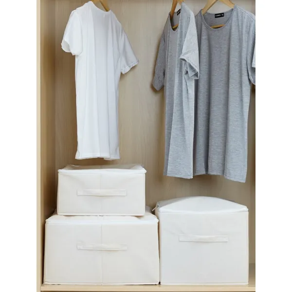 면마수납함 가정용 물세탁 가능 접이식 퀼트 옷장정리 면이불 수납케이스 정리함 3086509169, 면린넨캔버스천다름없다맛이좋다18L_122L콤비네이션2개