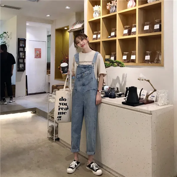 머머다 여성 멜빵바지 루즈핏 데님 청 점프수트 빅사이즈 22 Cdn22 590673111661_cqgs