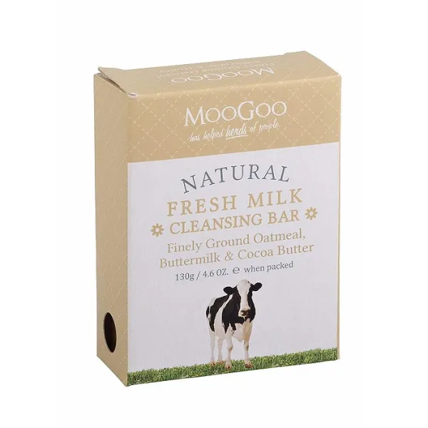MooGoo Natural Fresh Milk Cleansing Bar - Finely Ground Oatmeal Buttermilk Cocoa Butter 4.6 oz, One Color, One Size