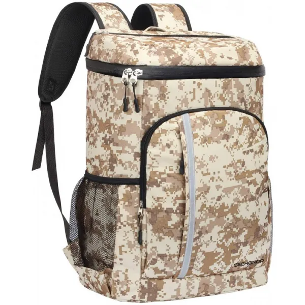 Seehonor 절연 쿨러 배낭 누수 방지 소프트 쿨러 가방 경량 배낭 점심 피크닉 피크닉 캠핑 캠핑 해변 공원 당일 치기 여행 30 단일옵션