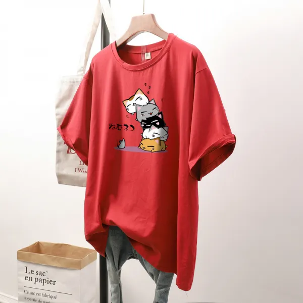 200 통통 Mm 라지 여성 반팔 티셔츠 여 와이드 네트 레드 슬림 미드 인스 초 화 상의