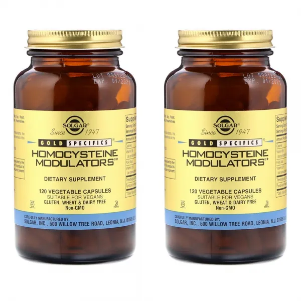 Solgar 솔가 Homocysteine ​​Modulators 골드 스페시픽 Modulators Gold, 120캡, 2개