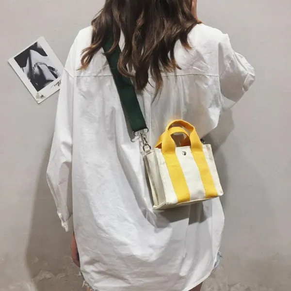 핸더 당일무료배송 배색 컬러 에코백 미니가방 미니에코백 손가방