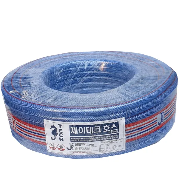 제이테크 편사호스 16mm-45M 주말농장/텃밭/정원/수도호스/물호스/일반적으로흔히사용하는호스