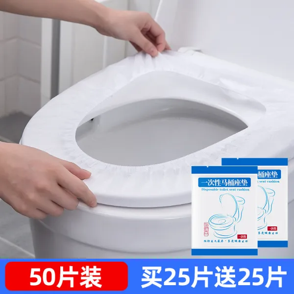 사운드영 변기 매트 일회용 가정용 좌편 화장실 방수팩 칸막이 더러움 패드 1매 범용 산모 방석 시트지, 25피스 1증정 150독립 포장 격리