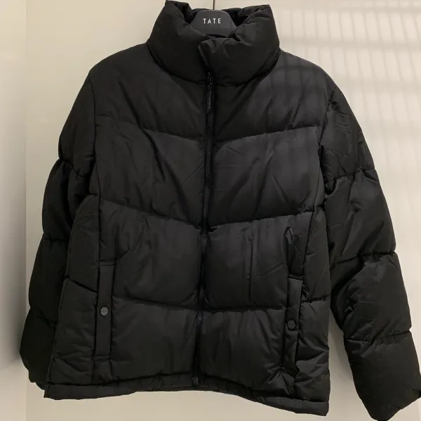 테이트 남녀공용 하이넥 덕다운 숏점퍼