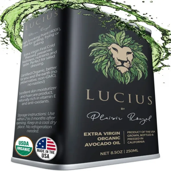 Plaisir Royal Lucius Avocado Oil 8.5 oz 250ml 오소리기름 아보카드오일효능 소기름 게걸무씨앗기름 산루카스아보카도오일 압착유채유 태국코코넛오일, 1개, 1ml