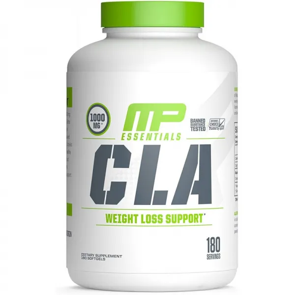 MP Essentials CLA 1000 고 역가 자연 체중 감량 운동 향상 린 근육 질량 증가 비 자극성 글루텐 프, 단일상품
