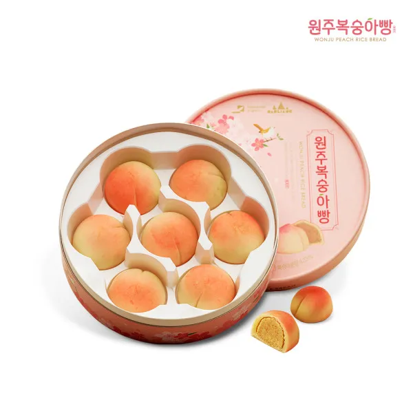 [원주복숭아빵] 달콤촉촉 복숭아빵 7개입 x 1개, 상세 설명 참조
