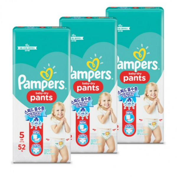 팸퍼스 베이비드라이 팬티형 기저귀 5단계(12-17kg), 156매