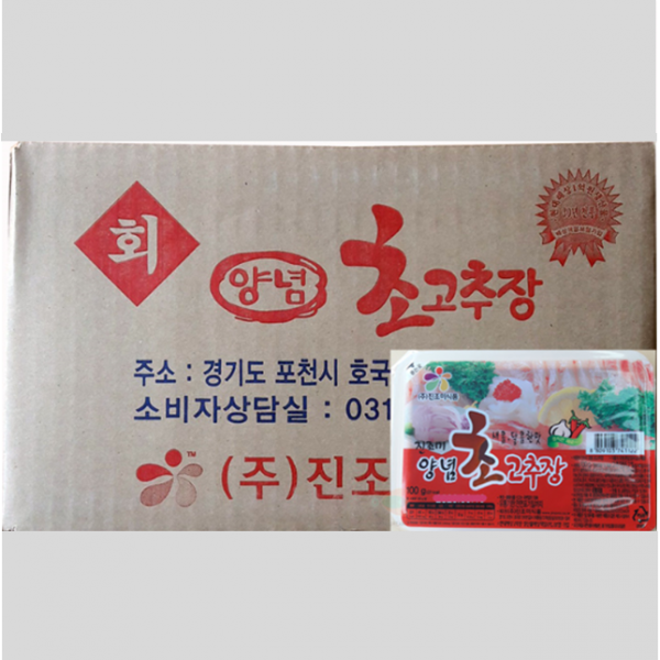 일회용 양념 초고추장 진조미 100gx40팩 포장용초장 배달용초장 1회용초장, 1박스, 4kg