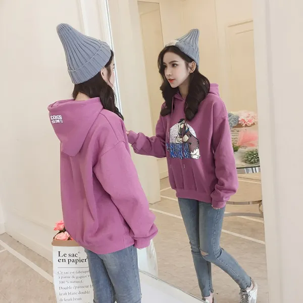 DIPYLON 여성 가을겨울 배 가리개 여우주복 후덕 기모 가을옷 판 패션 빅