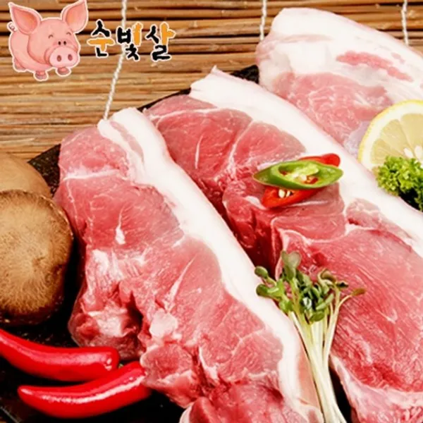 은재마트 순빛살 구룡농장 No항생제 돼지 앞다리살1kg(구이)-(fresh)돼지고기 한돈 고기 돼지 다리살, 1