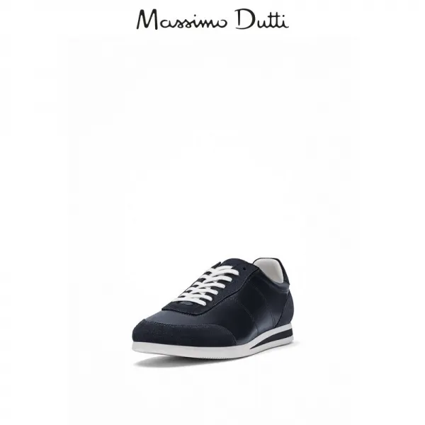 MASSIMODUTTI 슈즈 블루 나파 연한 얇은 반대기