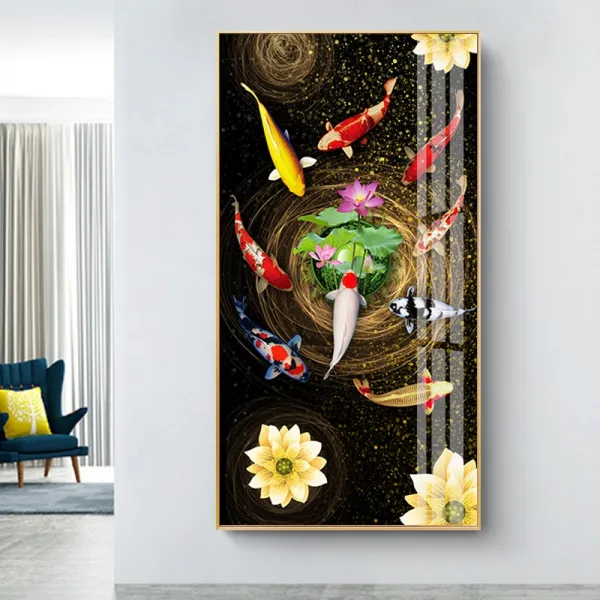 센씨샵 비단잉어 구어도 보석십자수 DIY키트, 1개, 60cm x 110 cm