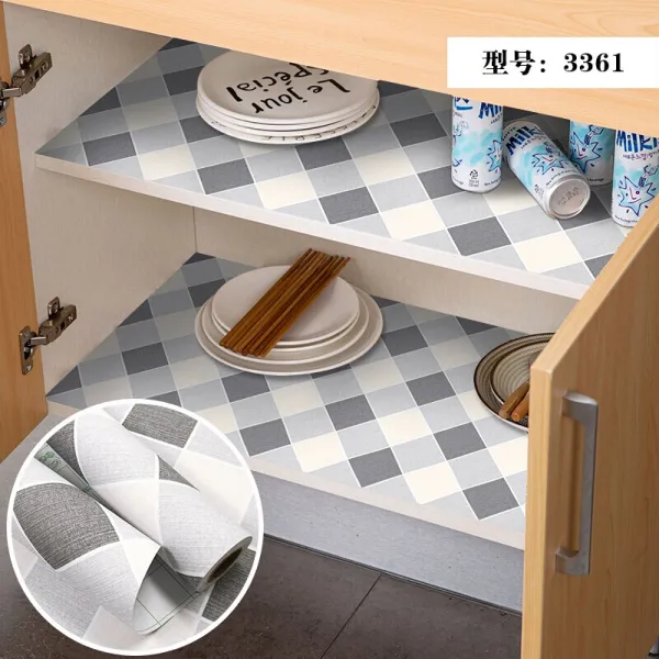 구결(Jojell)[왕홍 모양] 찬장 패킹 방수 방수 방수 방수 방수 방수 방수용 주방용 부엌 스티커 옷장 덮개 막 신발장 방진 신제품 33361 회색 비스듬히 5m 길이*60cm