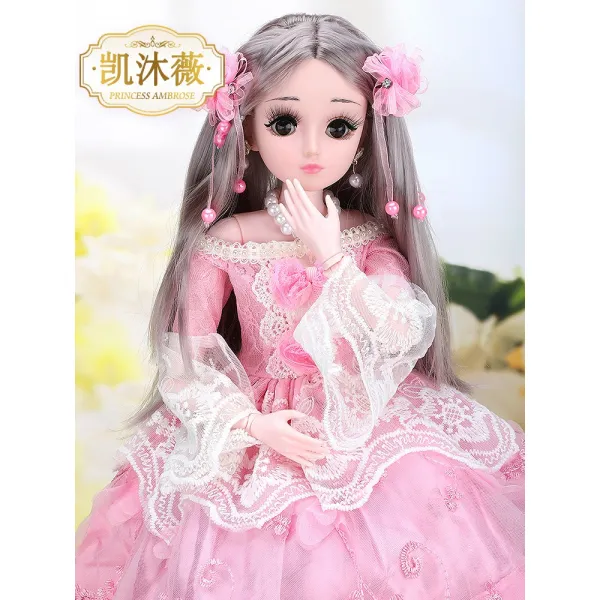 푸어러세트 스포크세트 빅사이즈 60 센치 프린세스 아름답다 블루 바비 큰 선물 여자 완구 라이크 하나 외국 인형 60cm 카이무위정부측짝이맞다 윙크버전 띠가