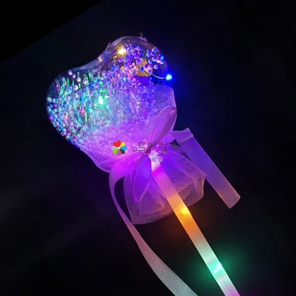 LED 플라워 요술봉, 콘서트 응원봉 불빛봉 파티용품, 1개, 01.플라워요술봉 하트