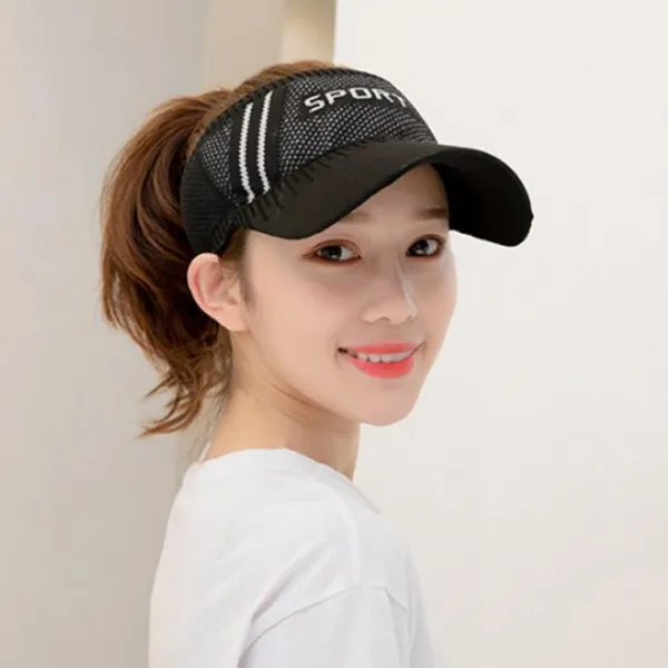 여성 스포츠 썬캡(블랙) 여성 골프 모자 동호회모자