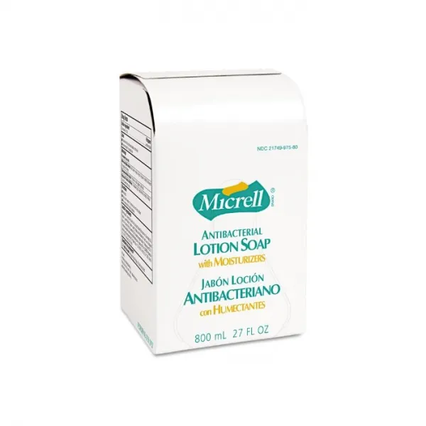 GOJO MICRELL Antibacterial Lotion Soap Refill Unscented Liquid 800-ml 12/ctn, One Size, One Color