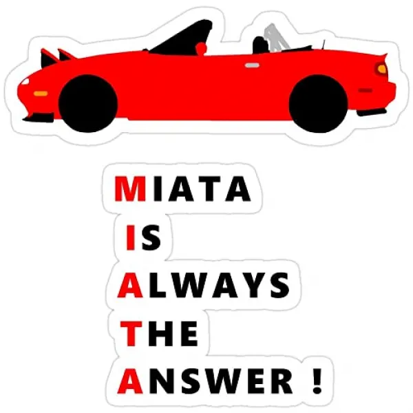 Eom 큰 렌즈 스토어 Miata는 항상 답변입니다! 스티커 3 개 팩 E075307ytjckdg6 기본