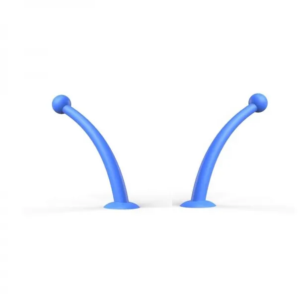 엔피 헬멧용품 진공 장식 달팽이 뿔 고정기 탈착 헴라인 흡착 행 실리콘 차량 더듬이다 한쌍 블루