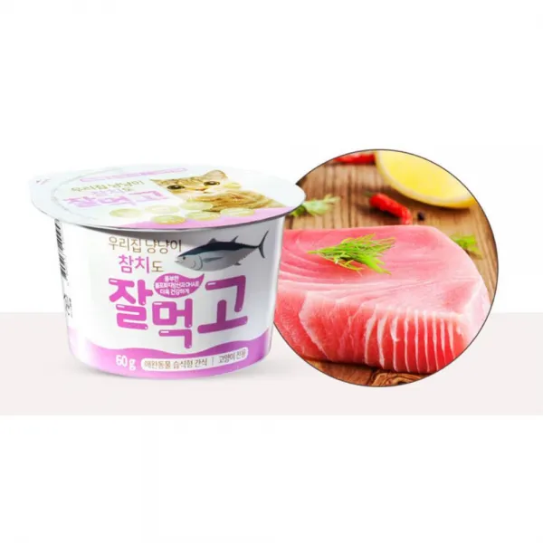 고양이 영양간식 참치 자묘 성묘 60g 먹고먹고또먹고