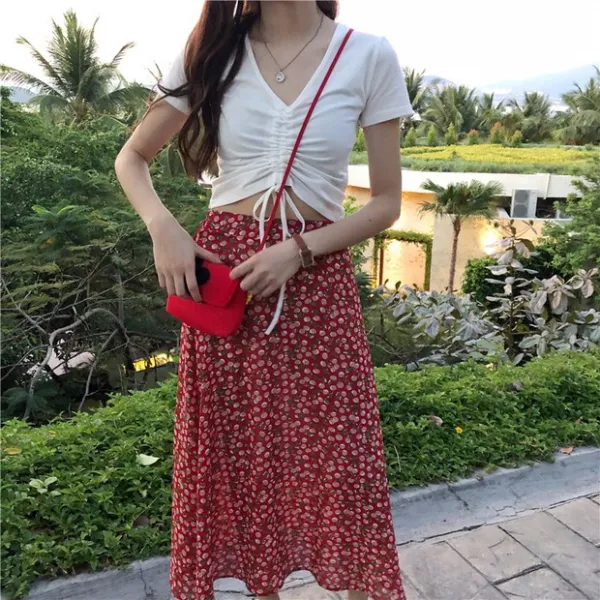 Gb1004 여성 여름 반팔 티 셔츠 크롭티 배꼽티 브랜드 하객 Yxt27 592410604300_ke0p