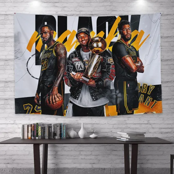 NBA 침실 거실 다용도 인테리어 포스터 현수막 마이클조던 커비 커리 패브릭포스터 벽장식 커튼, 커비에게 경의를 표하다