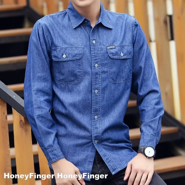 허니핑걸 남성 데님 셔츠 Hl921