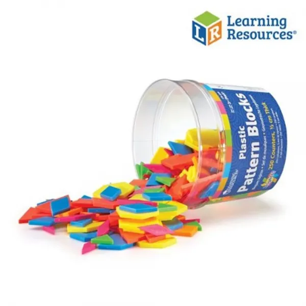 러닝리소스 브라이트 패턴블럭 250PCS 도형인식 분류 매트 블록 공간개념 yorb
