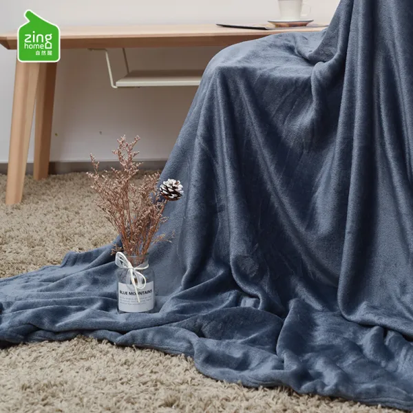 자연 깨다 프란넬 소색 담요 전문점 정품 순색 담요 낮잠 담요 추동 덮개 이불 덮개 이불 4계절 까만 회색 150cm*200cm